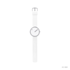 Picto 45mm White - Polished Steel 