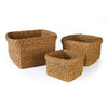Napa Home & Garden Seagrass Square Baskets - Set of 3