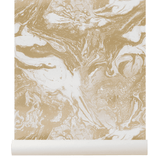 Ferm Living Marbling Wallpaper Gold