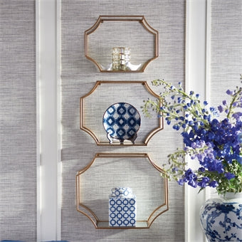 Napa Home & Garden Hudson Mirrored Wall Shelves - Set of 3