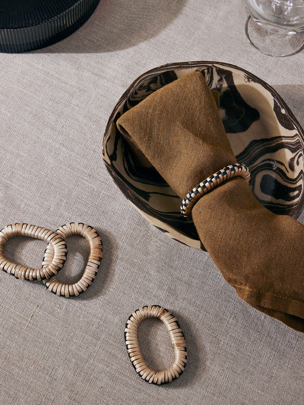 Ferm Living Weave Napkin Rings - Set of 4