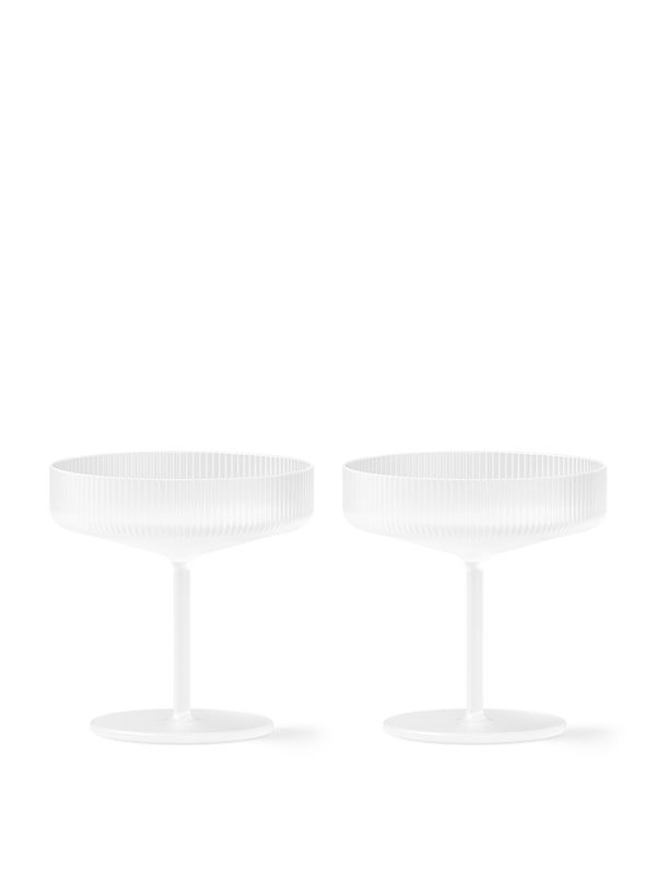 Ferm Living Ripple Champagne Saucers 
