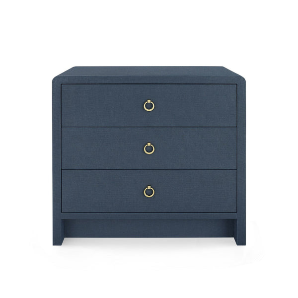 Villa & House Bryant Linen 3-Drawer Side Table