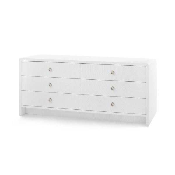 Villa & House Bryant Linen Extra Wide Large 6-Drawer Dresser