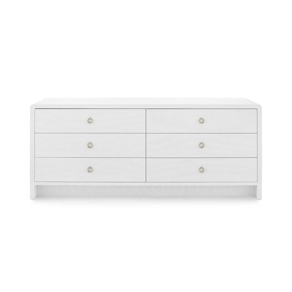 Villa & House Bryant Linen Extra Wide Large 6-Drawer Dresser