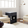 Villa & House Benjamin Linen 1-Drawer Side Table