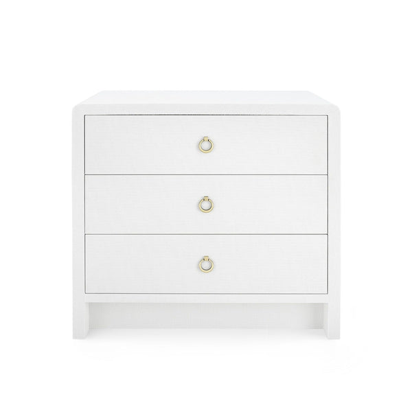 Villa & House Bryant Linen 3-Drawer Side Table