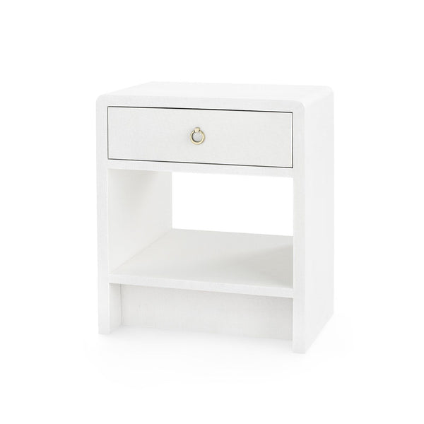 Villa & House Benjamin Linen 1-Drawer Side Table