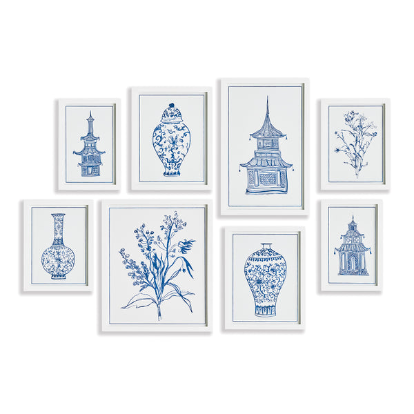 Napa Home & Garden Chinoiserie Gallery - Set of 8