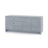 Villa & House Bryant Linen Extra Wide Large 6-Drawer Dresser