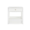 Villa & House Benjamin Linen 1-Drawer Side Table