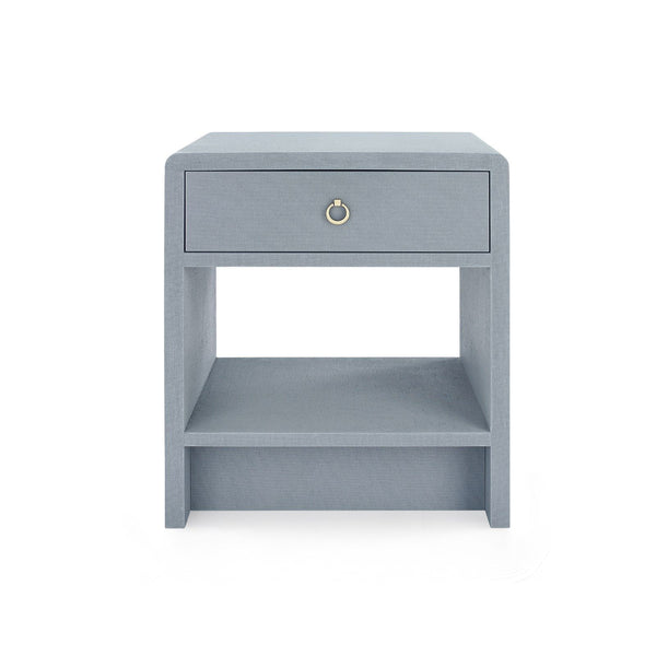 Villa & House Benjamin Linen 1-Drawer Side Table