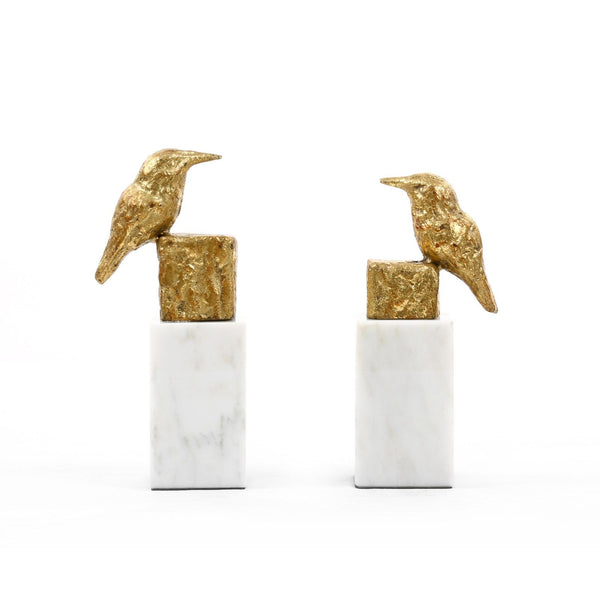 Villa & House Finch Statue - Set of 2