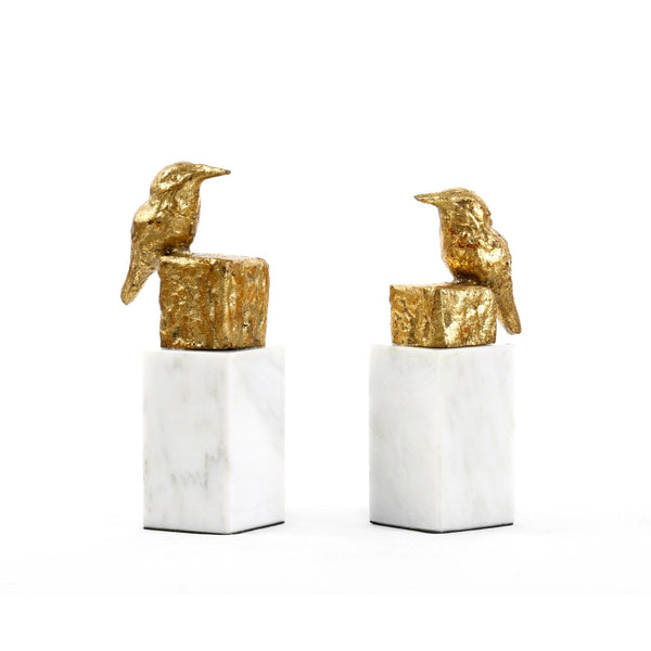 Villa & House Finch Statue - Set of 2
