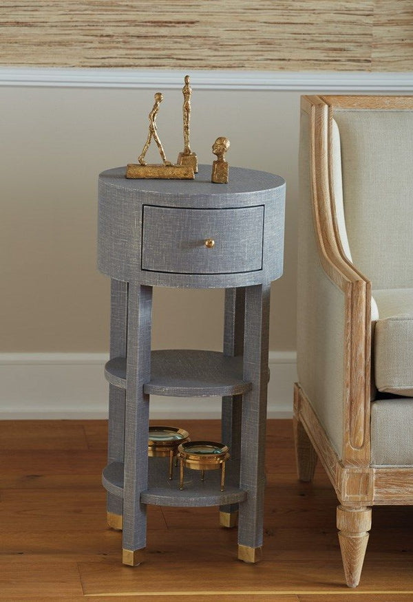 Villa & House Claudette 1-Drawer Round Side Table