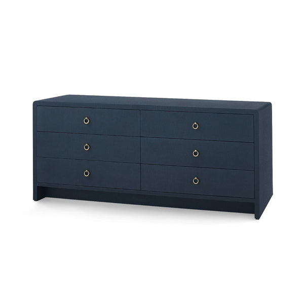 Villa & House Bryant Linen Extra Wide Large 6-Drawer Dresser