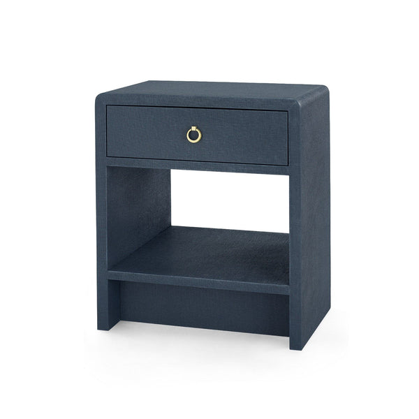 Villa & House Benjamin Linen 1-Drawer Side Table