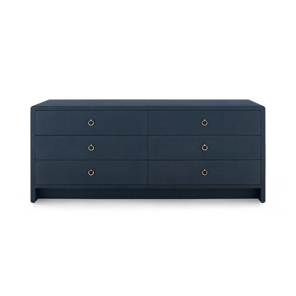 Villa & House Bryant Linen Extra Wide Large 6-Drawer Dresser