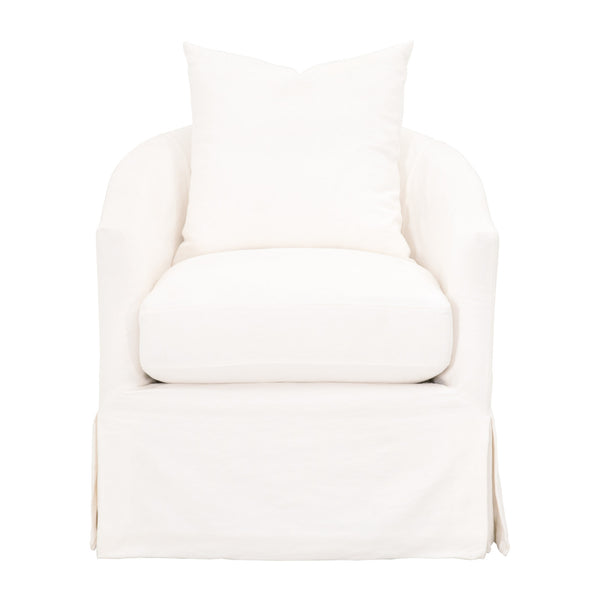 Essentials For Living Faye Slipcover Swivel Club Chair