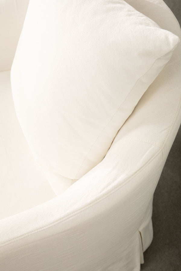 Essentials For Living Faye Slipcover Swivel Club Chair