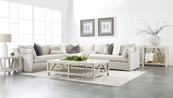 Essentials For Living Lena Modular Slipcover 2-Seat Right Slope Arm Sofa