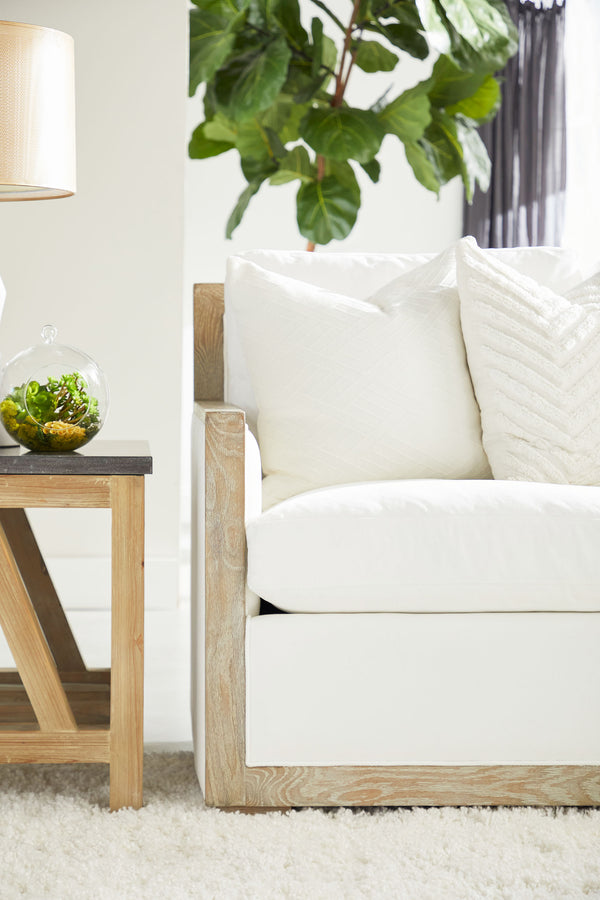 Essentials For Living Manhattan 85” Wood Trim Sofa