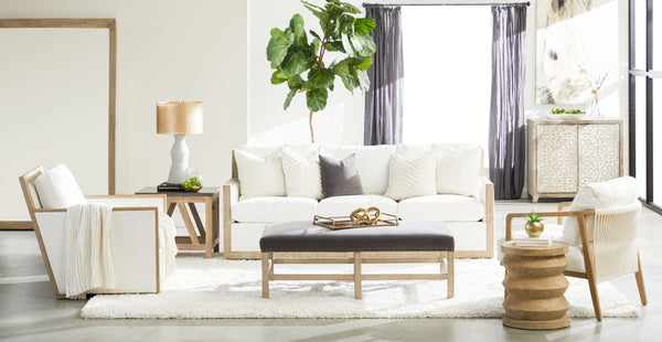 Essentials For Living Manhattan 85” Wood Trim Sofa