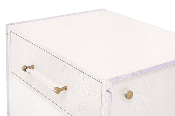 Essentials For Living Sonia Shagreen 1-Drawer Nightstand