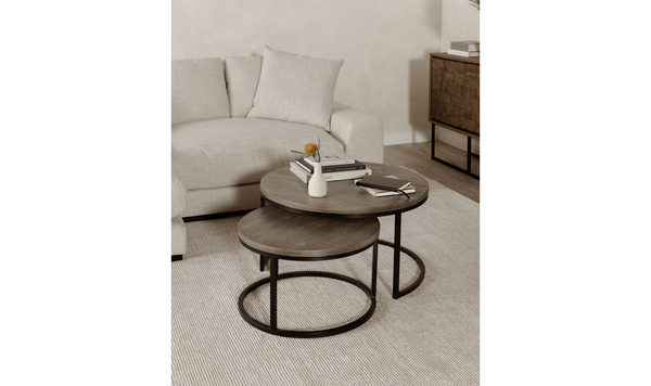 Moe's Drey Round Nesting Coffee Tables - Set of 2