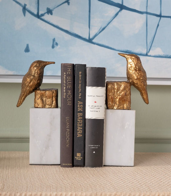 Villa & House Finch Statue - Set of 2