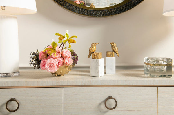 Villa & House Finch Statue - Set of 2
