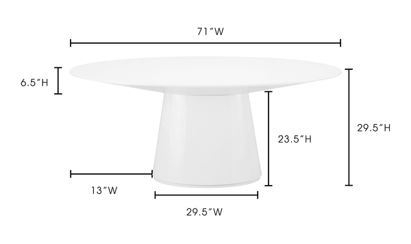 Moe's Otago Dining Table - Oval