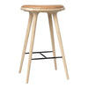 Mater High Stool - Bar Height Oak - Soaped Natural Tanned Leather 