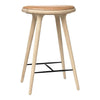 Mater High Stool - Counter Height Oak - Soaped Natural Tanned Leather 