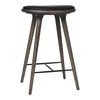 Mater High Stool - Counter Height Beech - Sirka Grey Black Leather 