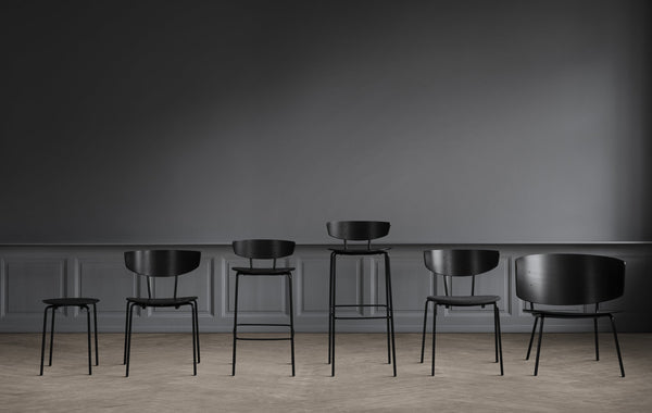 Ferm Living Herman Bar Stool - Low Painted Oak Veneer 