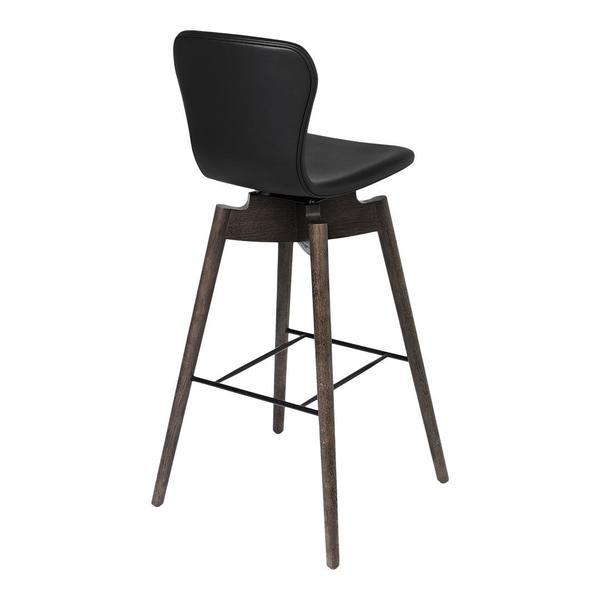 Mater Shell Bar Stool Ultra Leather - Cognac Bar Stool 