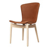 Mater Shell Dining Chair Leather Dunes Rust Oak-Laquered 