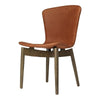 Mater Shell Dining Chair Leather Dunes Rust Oak-Sirka Grey 
