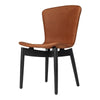 Mater Shell Dining Chair Leather Dunes Rust Oak-Black Stained 