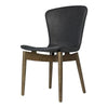 Mater Shell Dining Chair Leather Dunes Anthrazite Oak-Sirka Grey 
