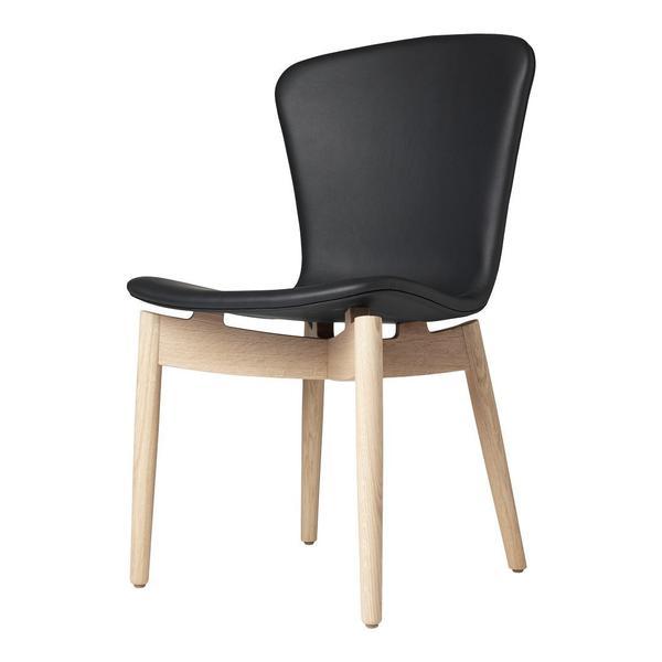 Mater Shell Dining Chair Ultra Leather - Cognac Oak-Laquered 