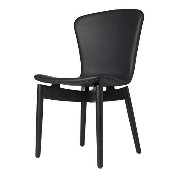 Mater Shell Dining Chair Ultra Leather - Cognac Oak-Laquered 