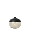 Mater Terho Pendant Large Black Lacquered Smoked Transparent Glass