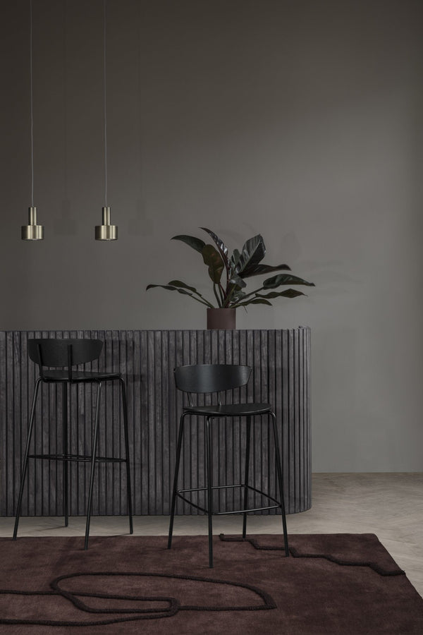 Ferm Living Herman Bar Stool - Low Painted Oak Veneer 
