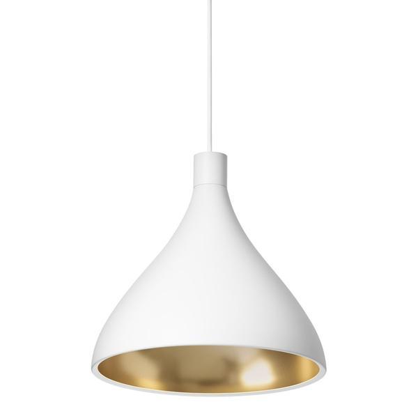 Pablo Swell Single Pendant - Medium Black / Brass 