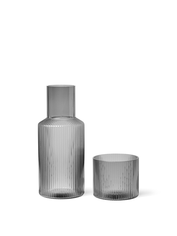 Ferm Living Ripple Carafe Set Glass 