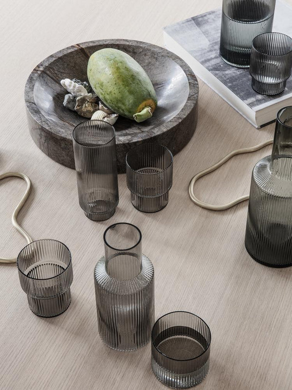 Ferm Living Ripple Carafe Set Glass 