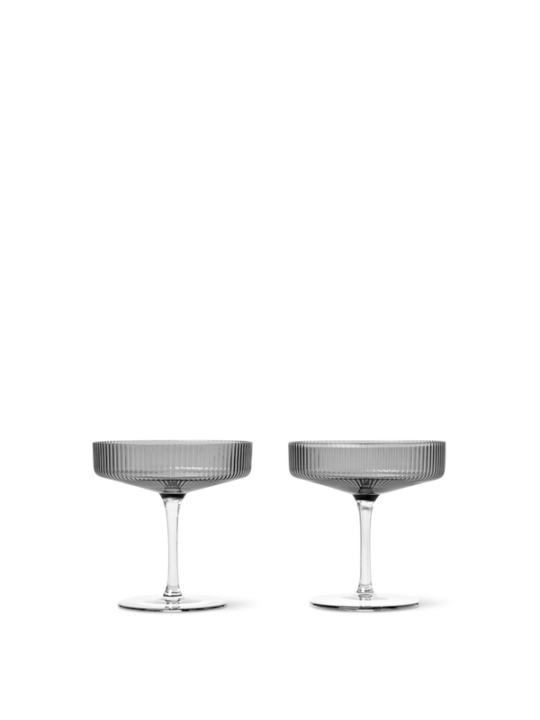 Ferm Living Ripple Champagne Saucers 