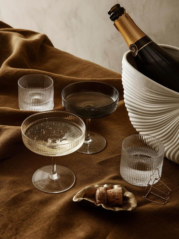 Ferm Living Ripple Champagne Saucers 